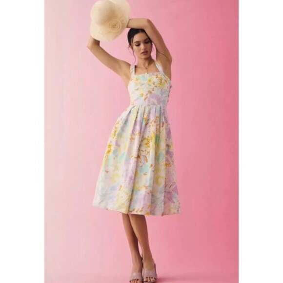 MAEVE SLEEVELESSSWEETHEART CORSET A-LINE DRESS - Picture 1 of 8